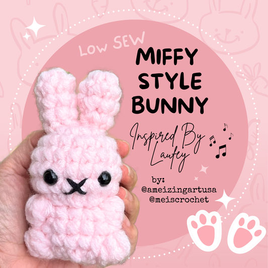 MINI MIFFY STYLE BUNNY  PATTERN DIGITAL DOWNLOAD