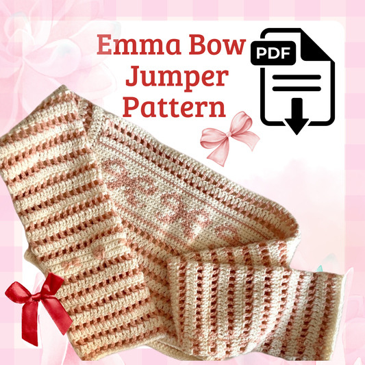 Emma Bow Jumper Pattern Digital Download