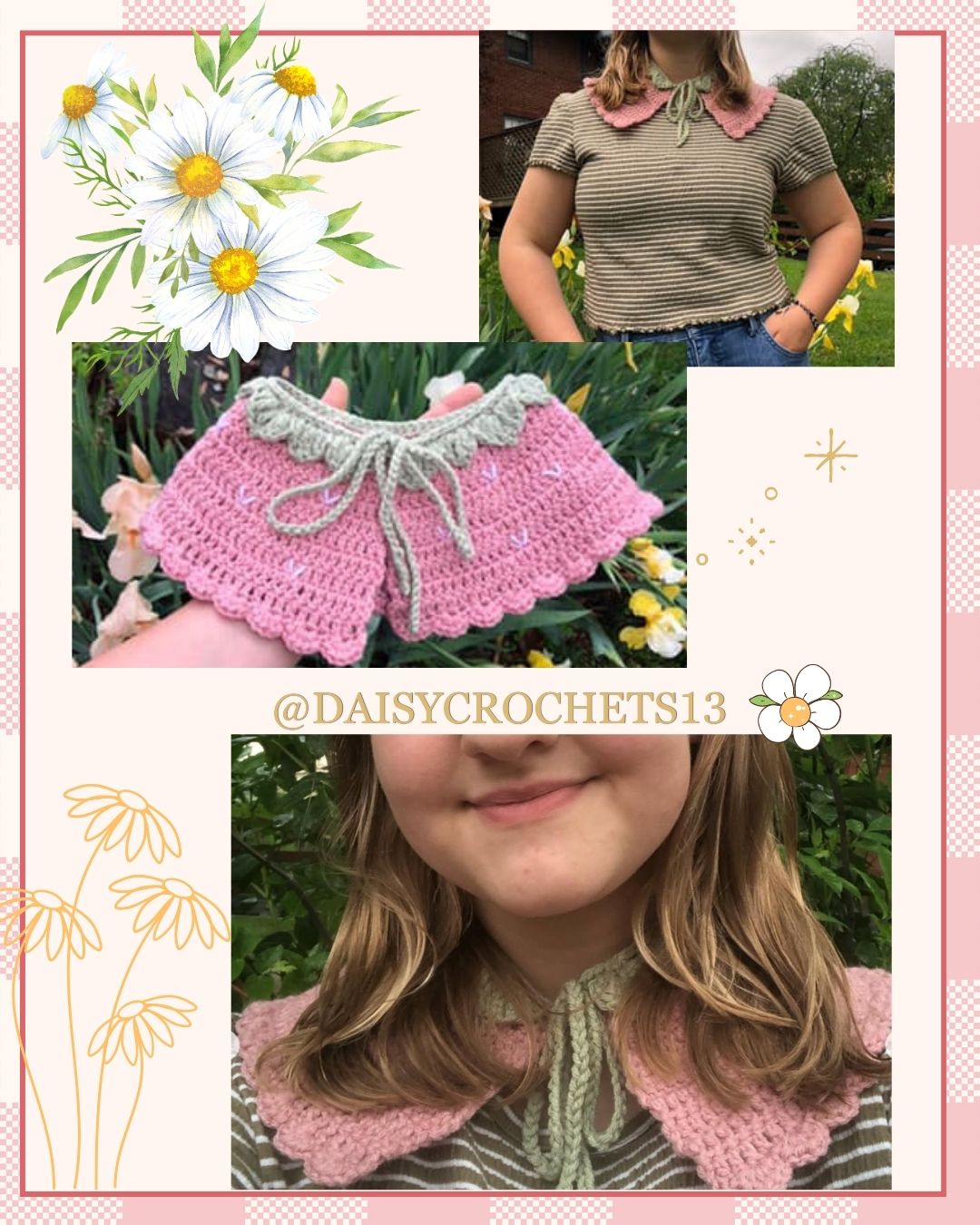 Strawberry Collar Crochet Pattern π Digital Download