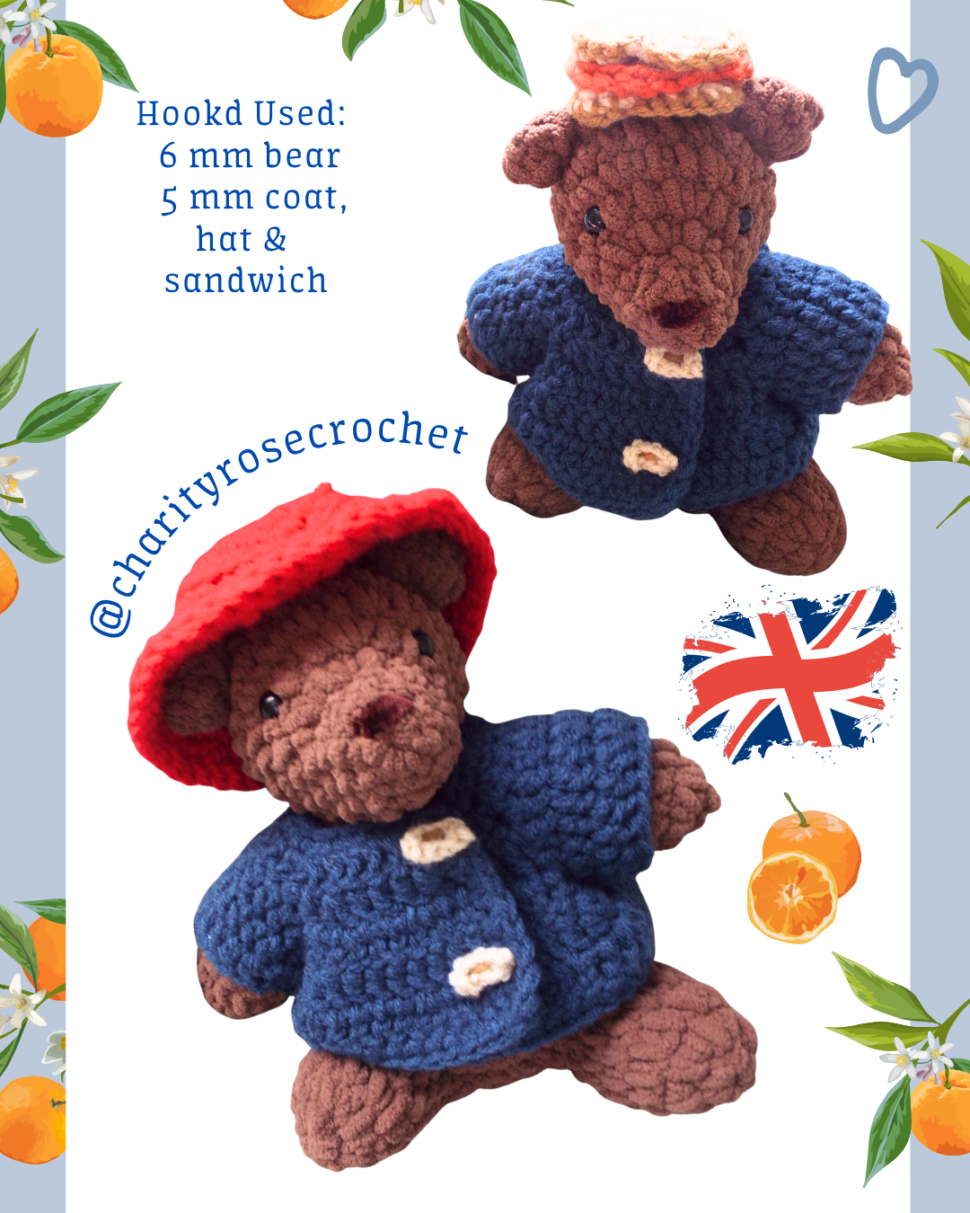 MARMALADE BEAR digital pattern!! π»π