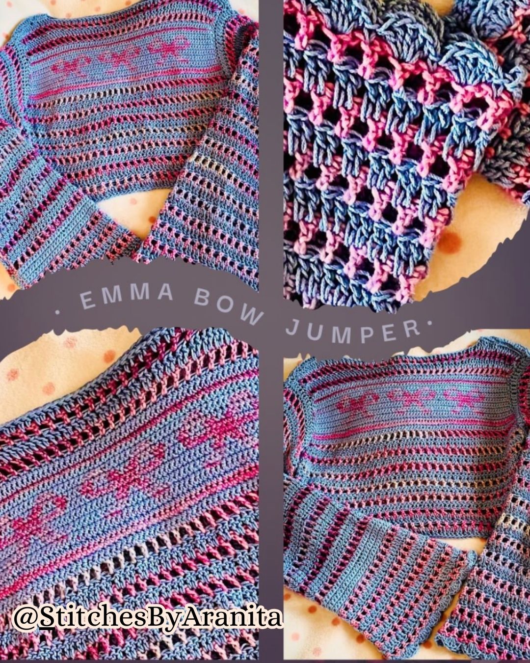 Emma Bow Jumper Pattern Digital Download