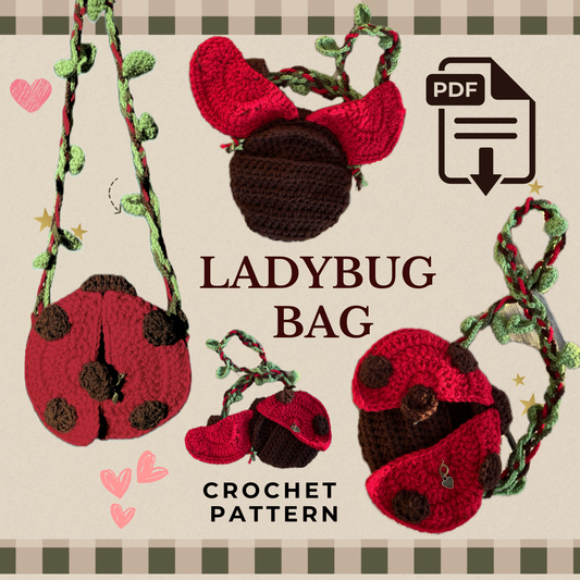 LADYBUG BAG CROCHET PATTERN DIGITAL DOWNLOAD