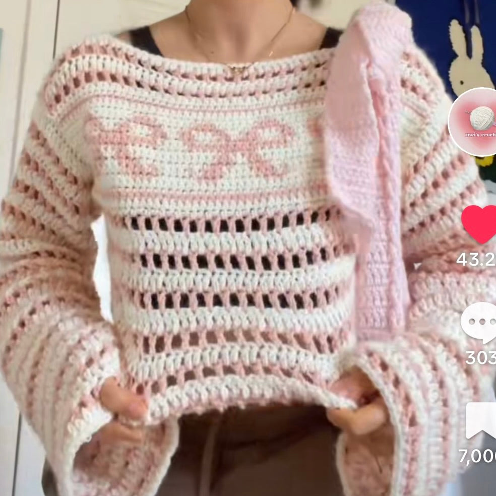 Emma Bow Jumper Pattern Digital Download