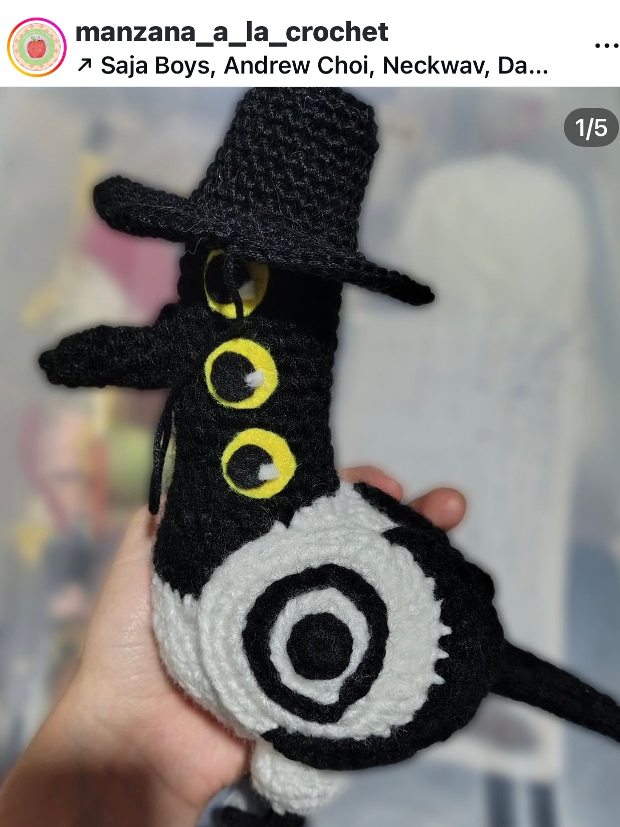 * MABOKI the MAGPIE ๐ crochet pattern - Inspired by Kpop Demon Hunters