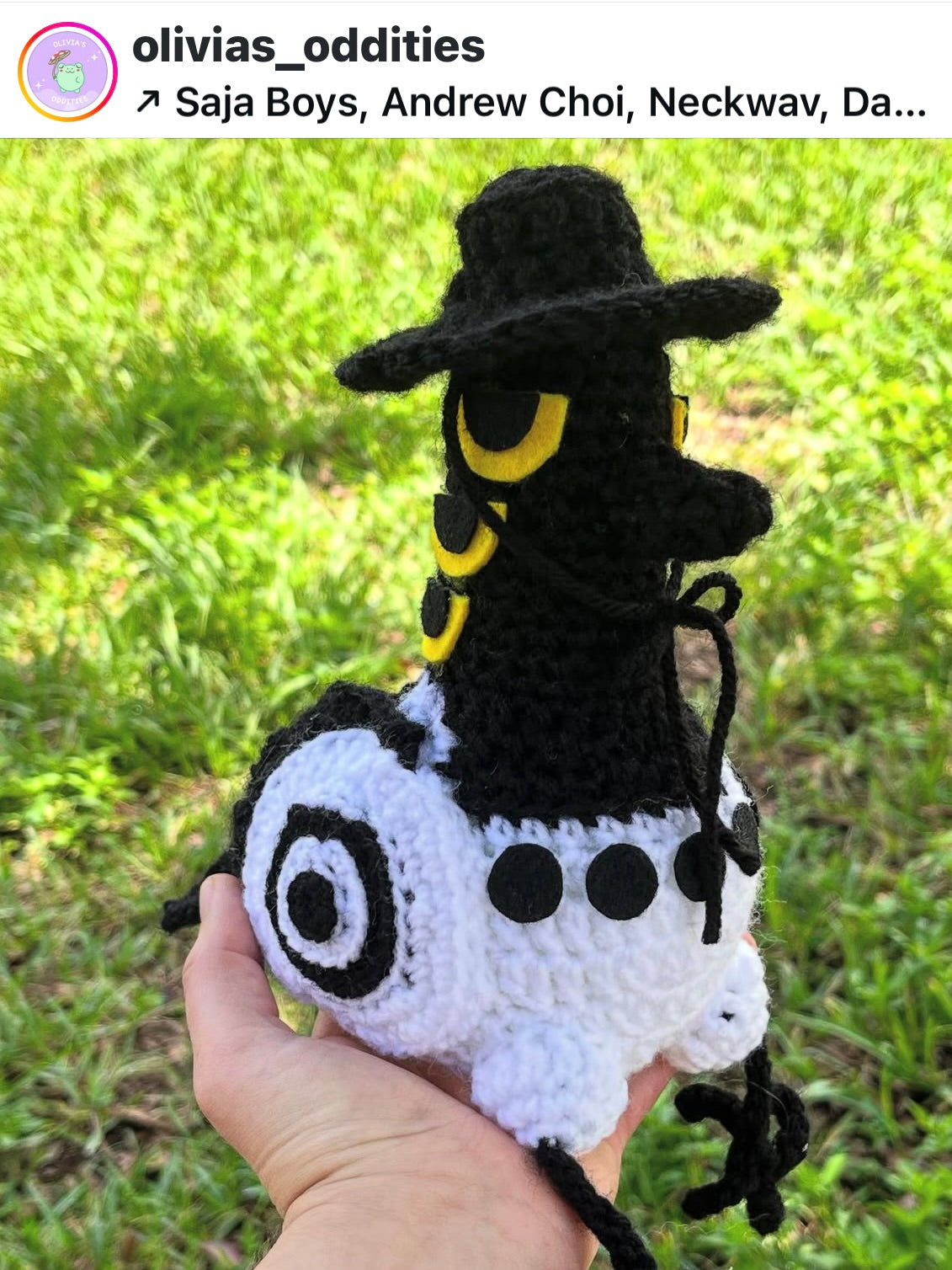 * MABOKI the MAGPIE ๐ crochet pattern - Inspired by Kpop Demon Hunters