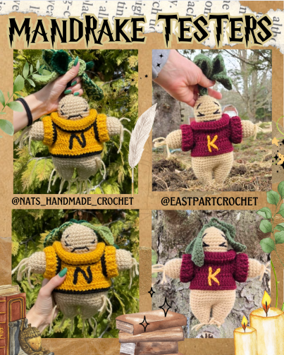 Cheeks McShriek the Mandrake Crochet Pattern!!