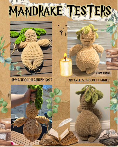 Cheeks McShriek the Mandrake Crochet Pattern!!