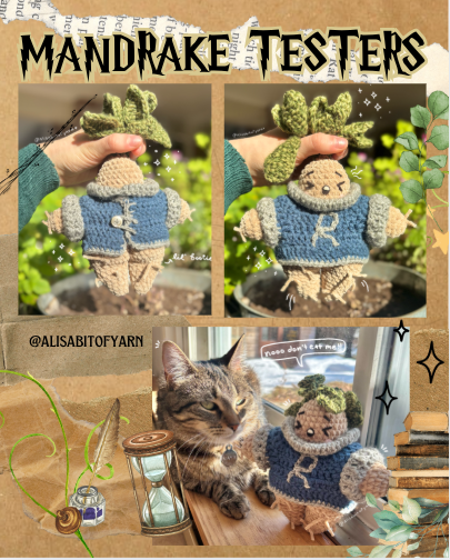 Cheeks McShriek the Mandrake Crochet Pattern!!