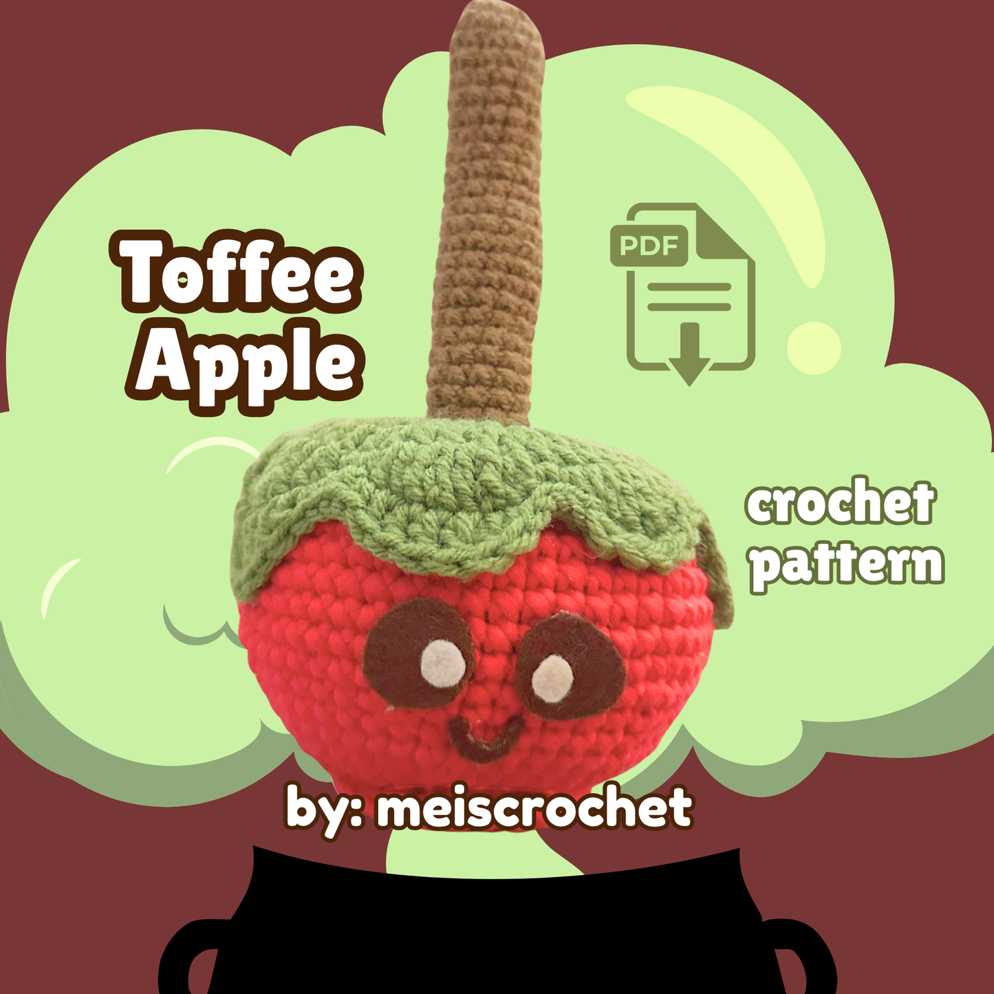 + Toffee Apple Crochet Pattern 🍎