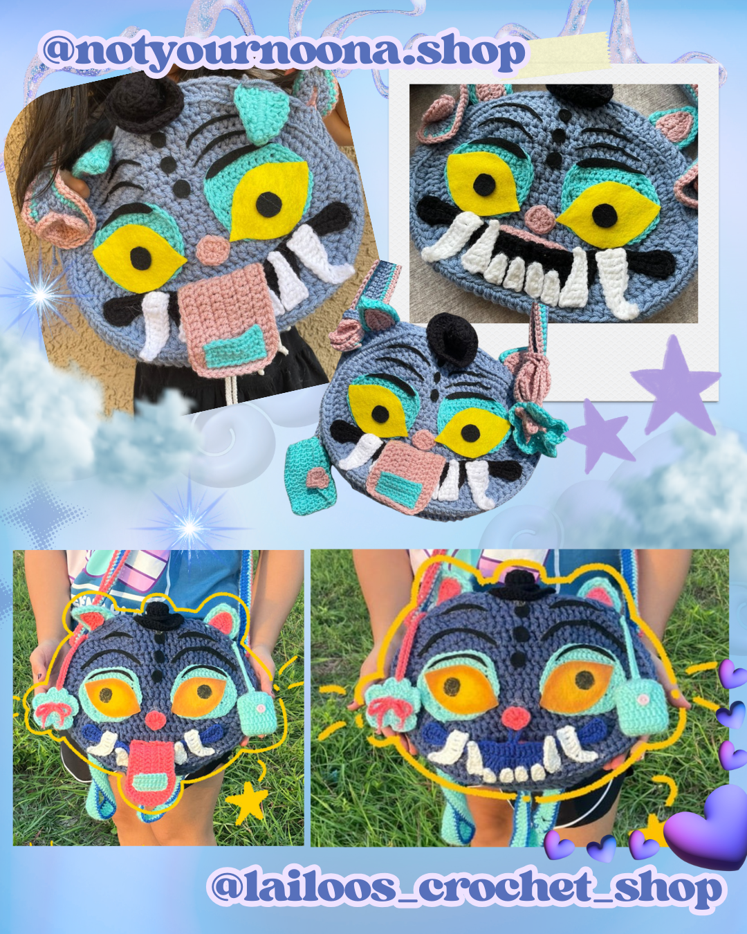 * TTEOKI THE TIGER 🐯🩵 crochet pattern