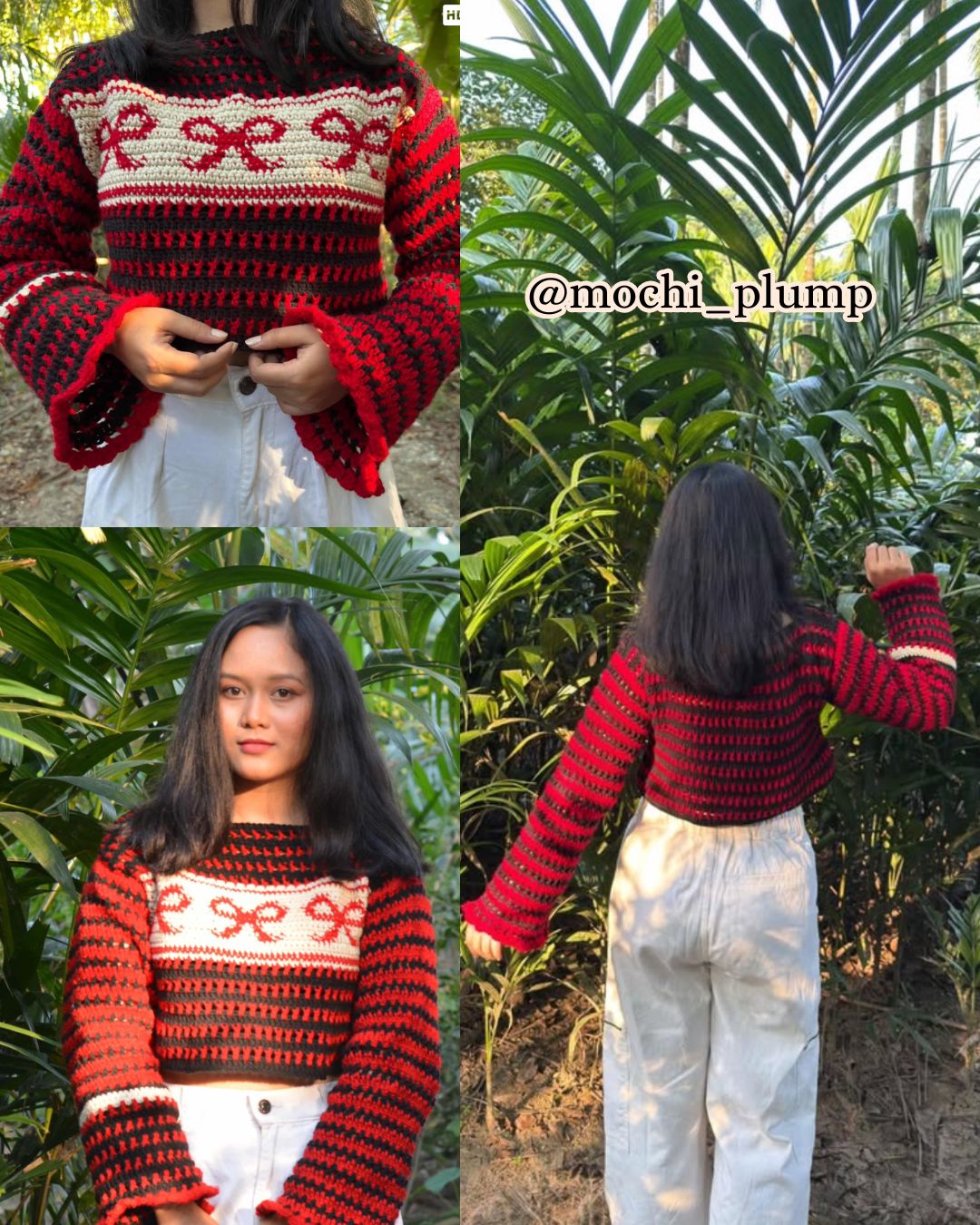 Emma Bow Jumper Pattern Digital Download
