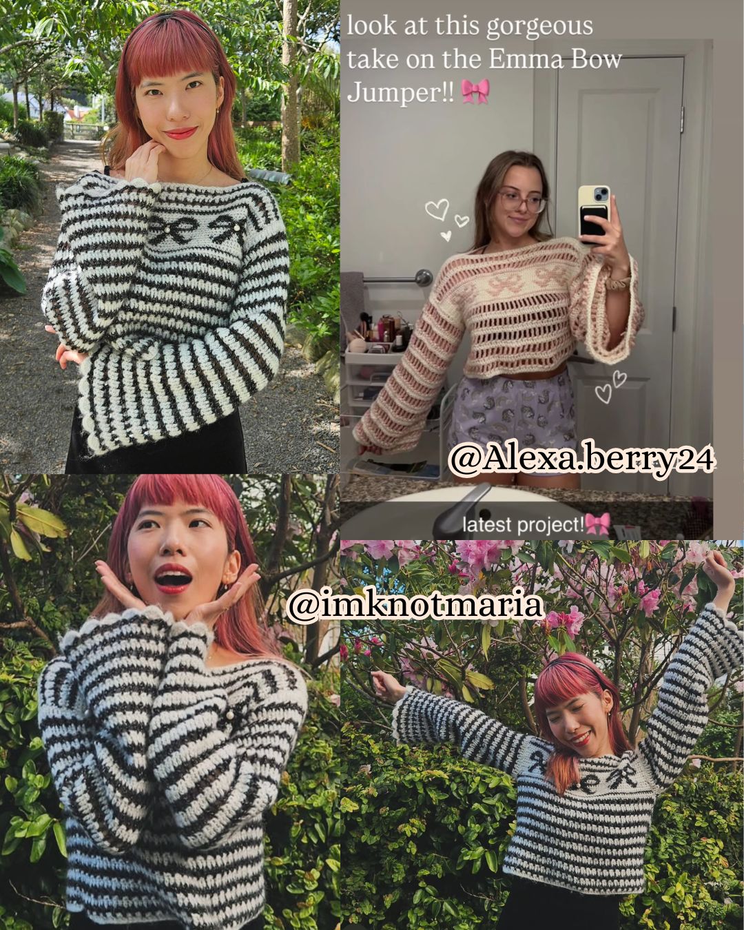 Emma Bow Jumper Pattern Digital Download