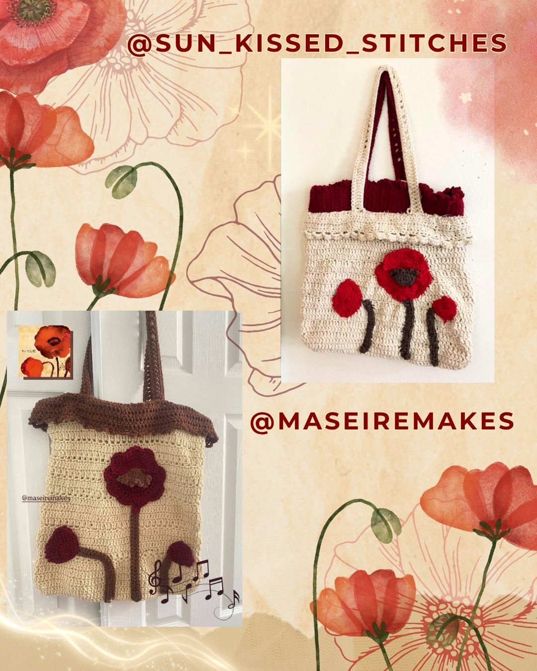LAMP POPPY TOTE DIGITAL PATTERN