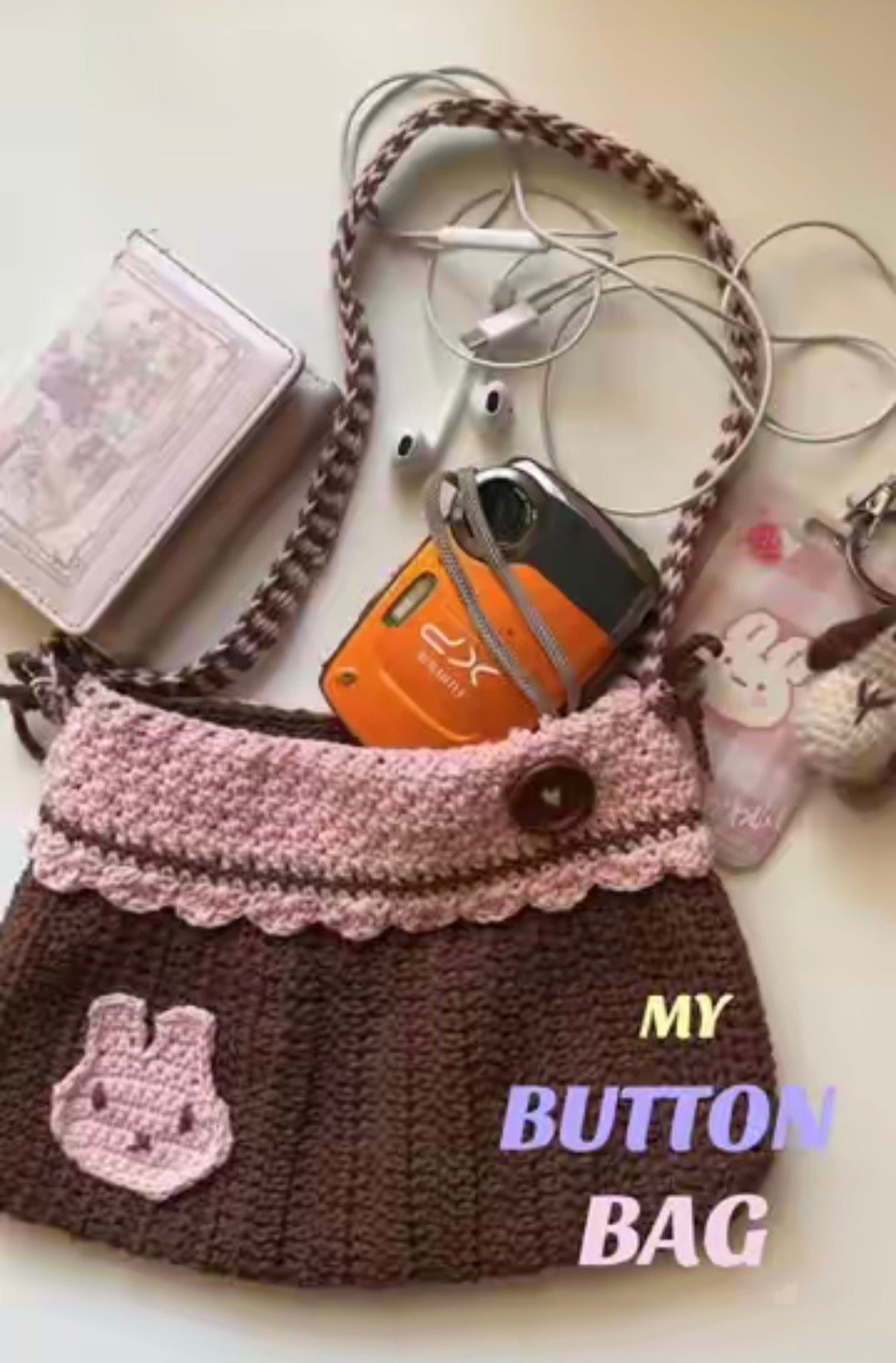 BUTTON BAG Crochet Pattern~