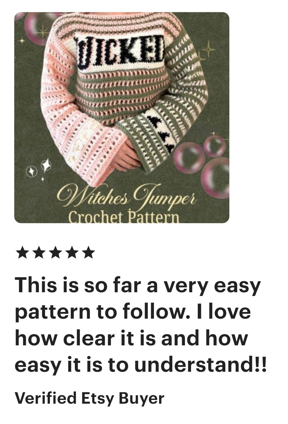 🩷💚 Witches Jumper Crochet Pattern PDF (Free Hat & Gloves Pattern!)