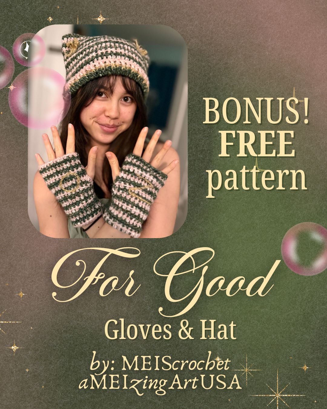 **🩷💚 Witches Jumper Crochet Pattern PDF (Free Hat & Gloves Pattern!)