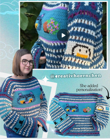 Tiger Jumper Crochet Pattern 🐯🩵✨