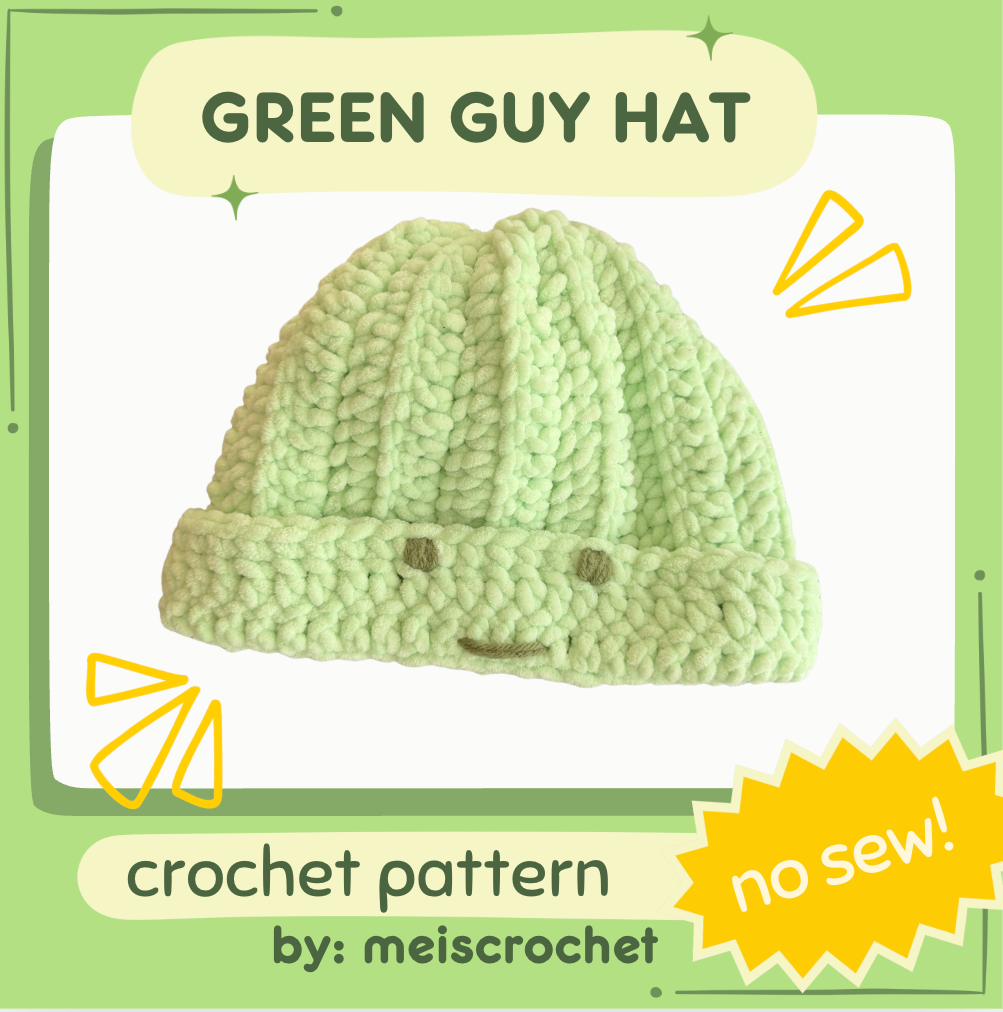 Green Guy Hat crochet pattern