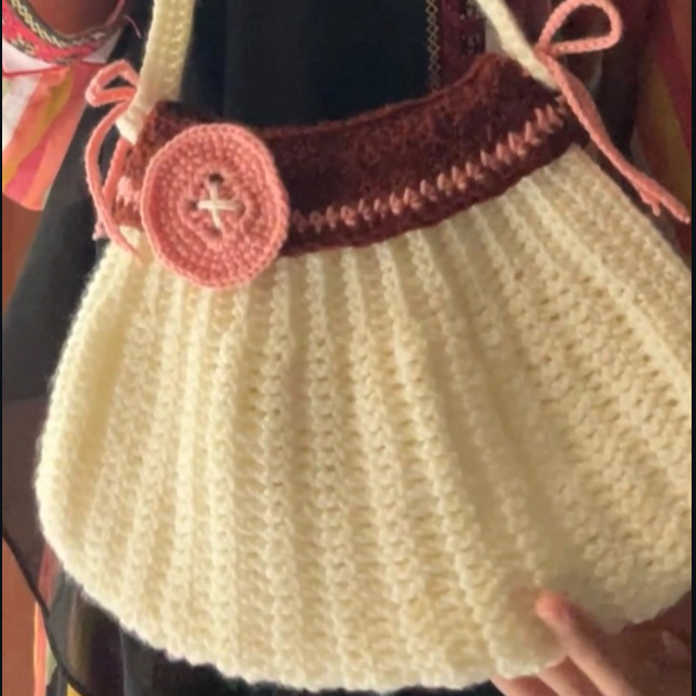 BUTTON BAG Crochet Pattern~