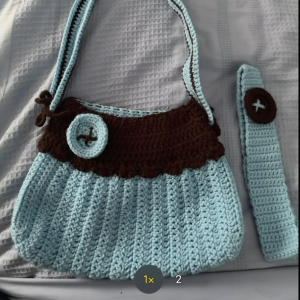 BUTTON BAG Crochet Pattern~