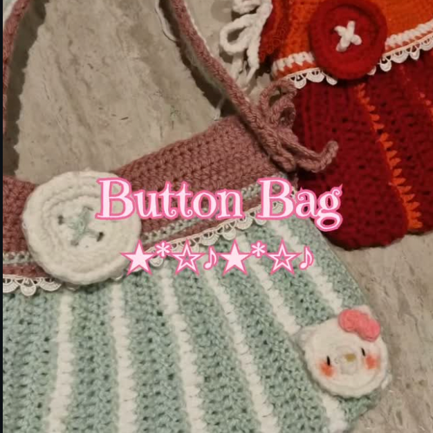 BUTTON BAG Crochet Pattern~