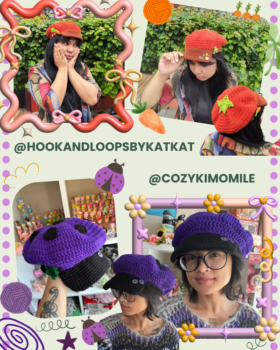3 Style Tomato Beret Cap Crochet Pattern 🍅 (With Strawberry & Ladybug Mod)  Digital Download