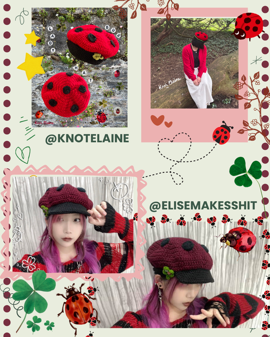 3 Style Tomato Beret Cap Crochet Pattern 🍅 (With Strawberry & Ladybug Mod)  Digital Download